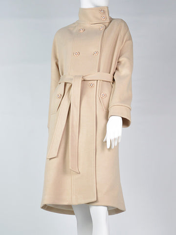 Airchics manteau en laine double boutonnage avec poches ceinture femme mode hiver